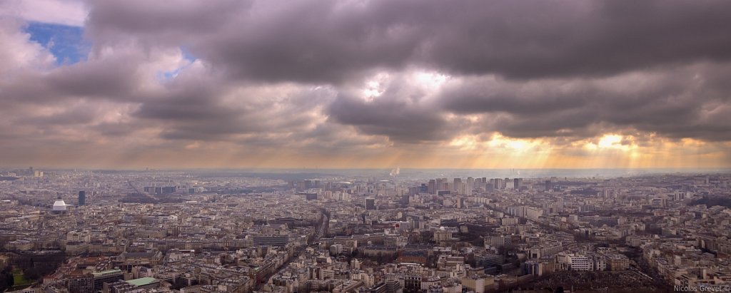 Storm clouds over Paris