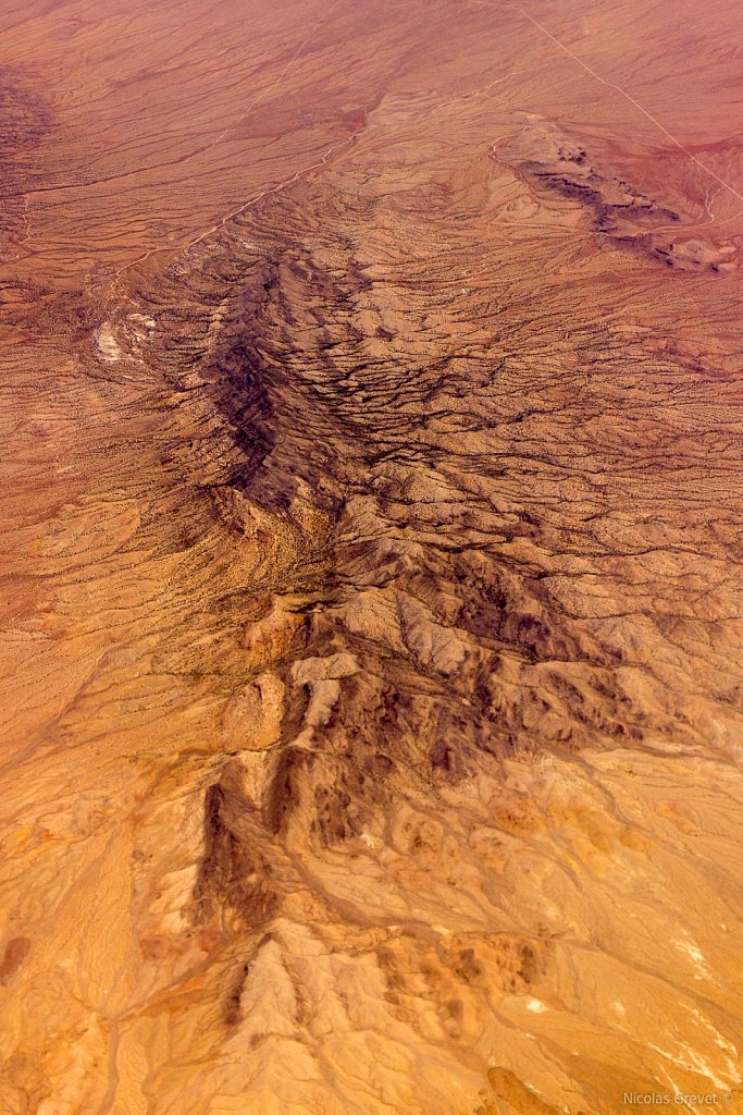 Flying over Tunnel Spring Mountains