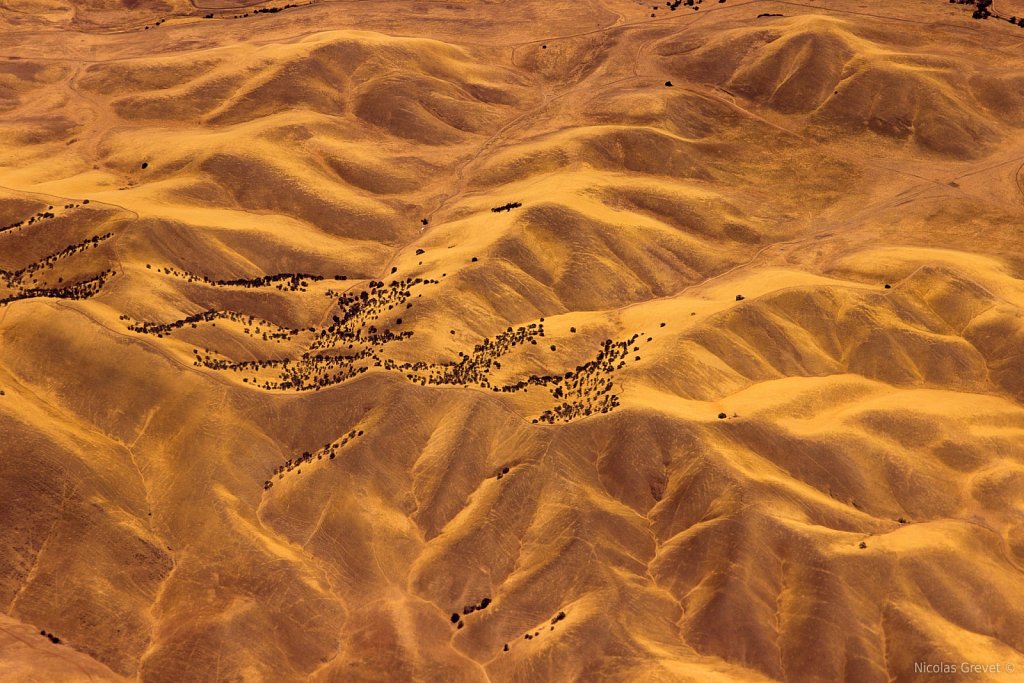 Flying over the Coast Ranges